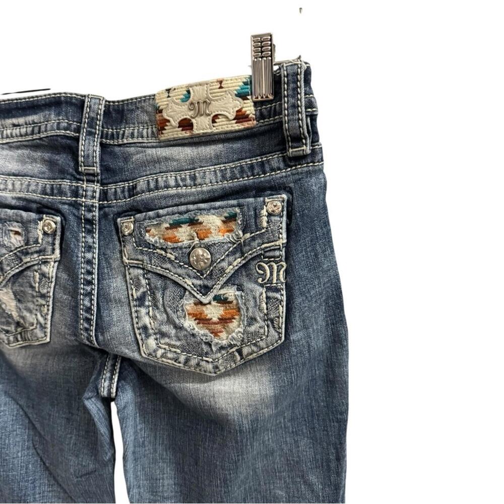 1176 Miss Me Blue Bootcut Jeans 26 (28x33.5) Western Cowgirl Bling Rodeo NWOT - Picture 6 of 9